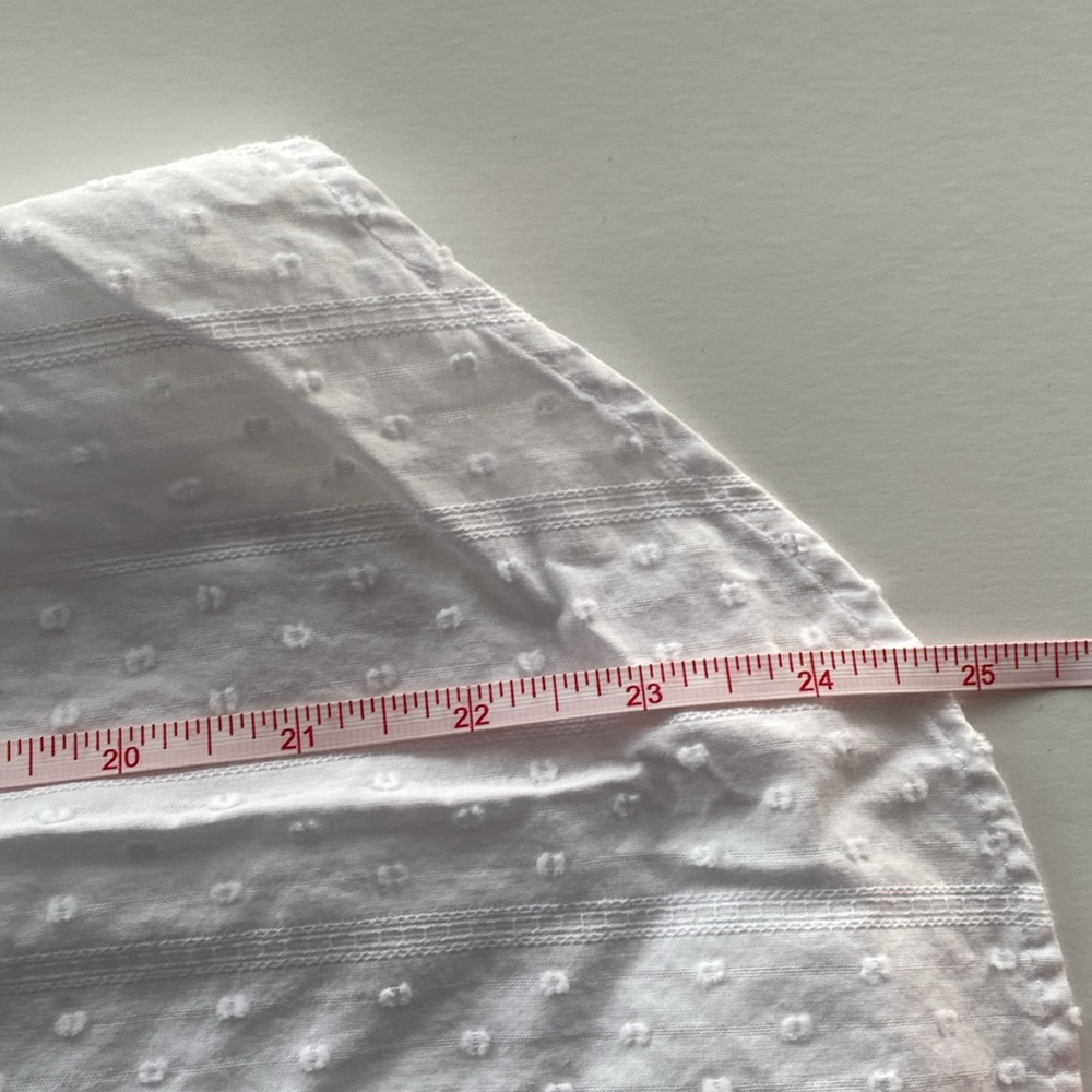Talbots White Clip Dot Button Down Top, XS - Picture 8 of 8